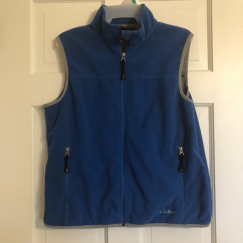 LL Bean Small Sleeveless Fleece Full Zip Jacket